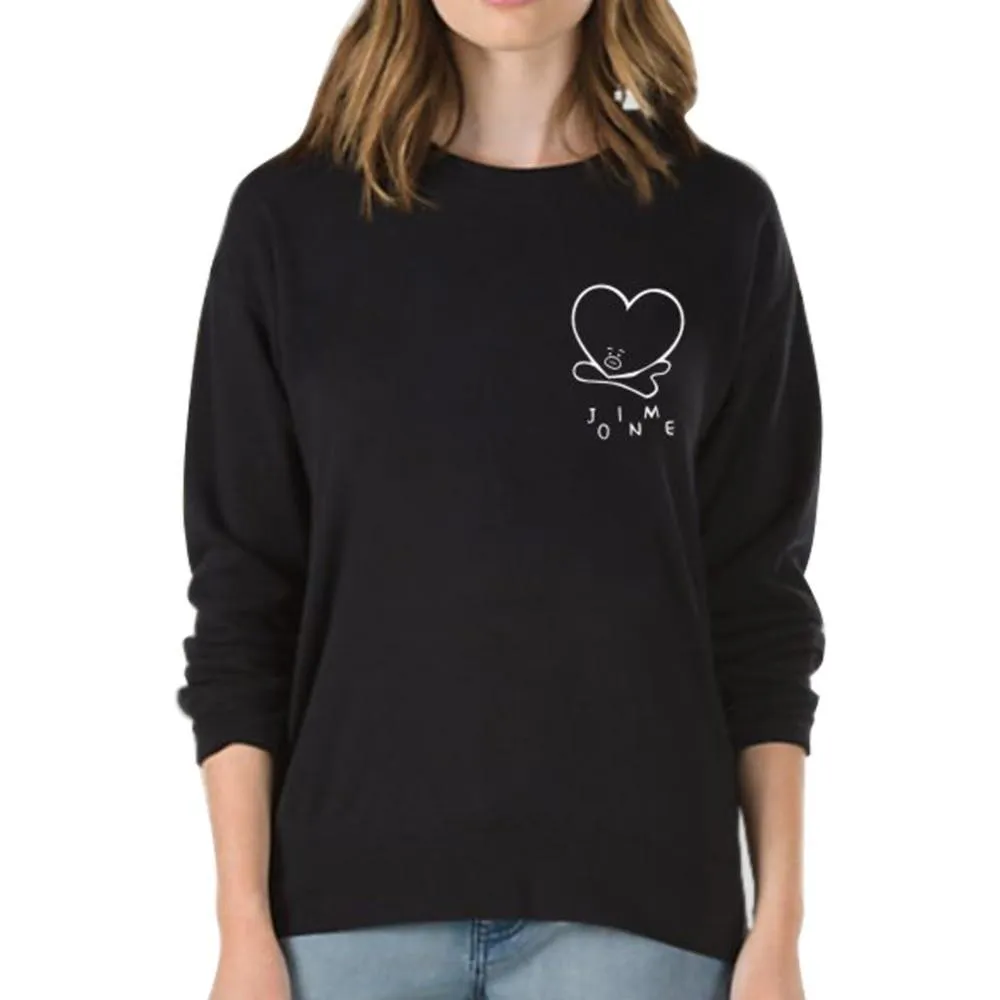 VenusFox Unsiex O-Neck Fleece Sweatshirt Harajuku Kpop BTS Fans Club Fashion