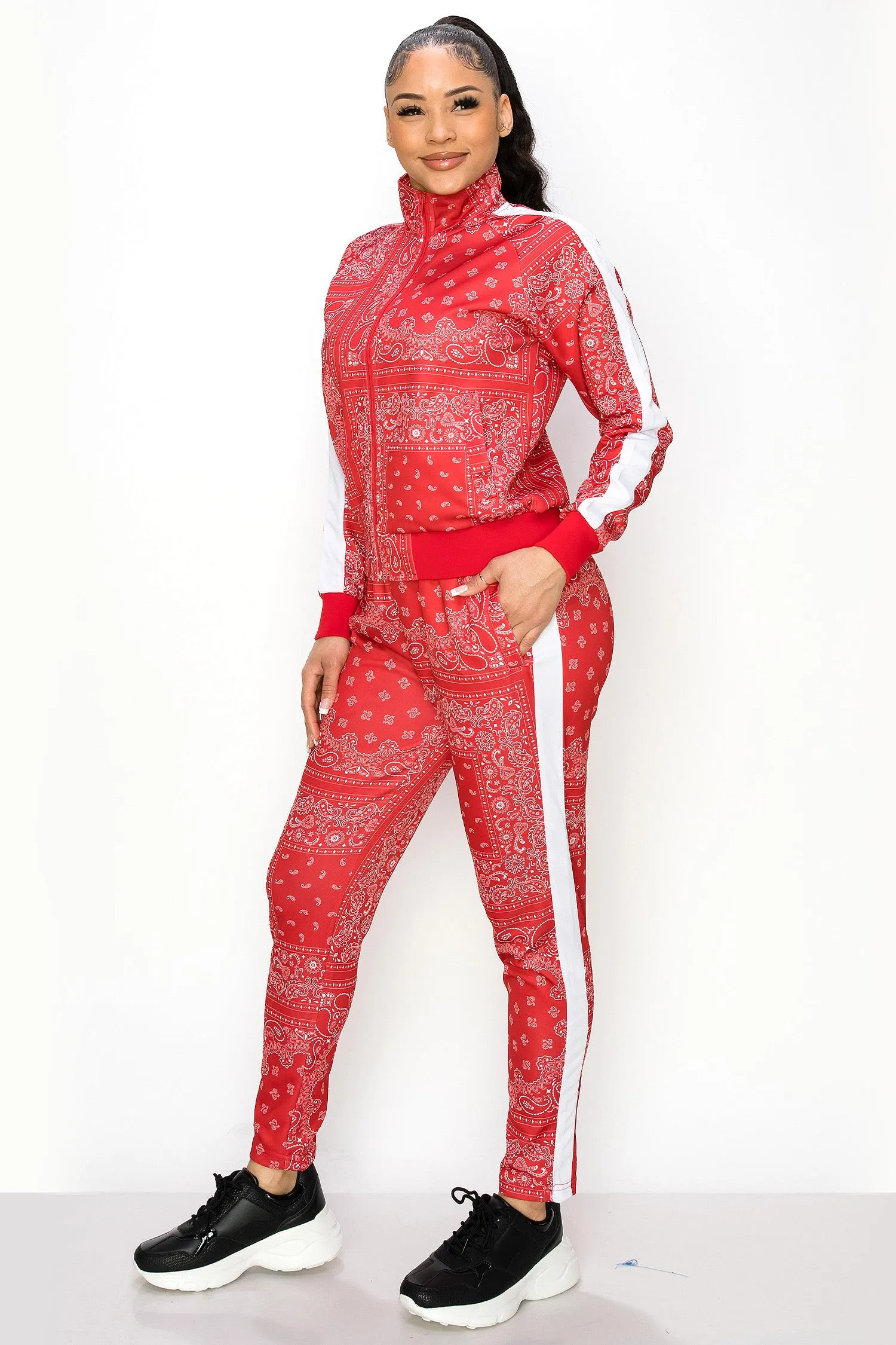 Women's Bandana Paisley Track Suits