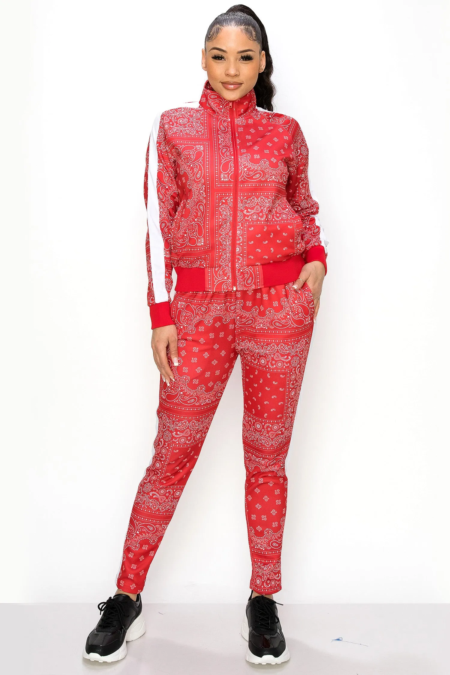 Women's Bandana Paisley Track Suits