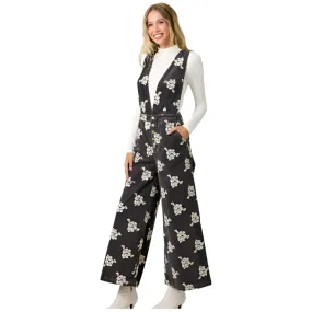 Women's Corduroy Floral Jumpsuit