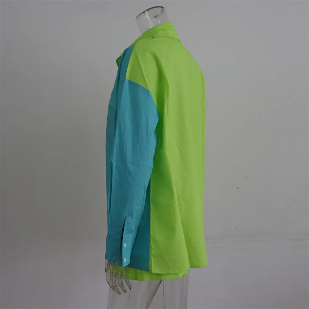 Women's Tracksuits Shirt With Mini Shorts Cotton Two Pieces Sets Fashion Clothing Outfits Blouse Set