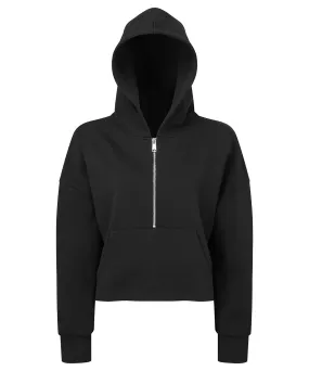 Womens TriDri® 1/2 zip hoodie | Black