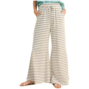 Women's Waffle Striped Flare Pants